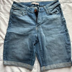 Light blue jean shorts